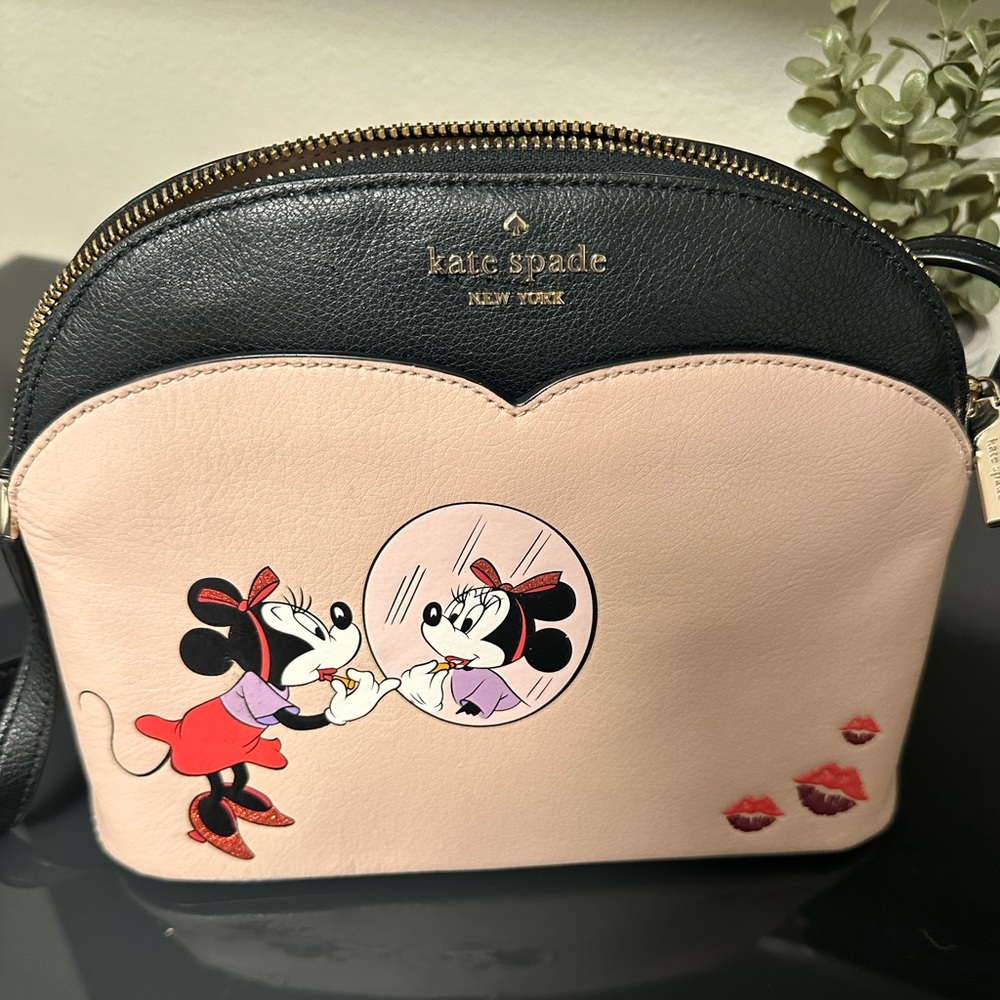 Kate Spade Minnie Lipstick Pink and Black Crossbody